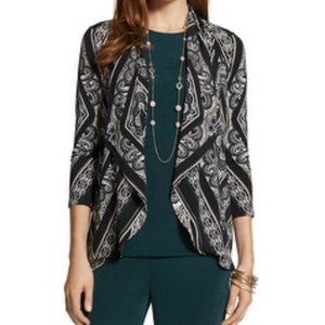 Chico's TRAVELERS COLLECTION Blocked Deco Jacket Size #3 (XL)